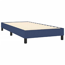 Acheter Maison Chic Structures de lit + matelas,Lit à sommier tapissier avec matelas Bleu 100x200 cm Tissu -MN24002