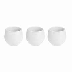 Ibergarden Set de pots Blanc Plastique 12 x 12 x 11 cm (6 Unités)