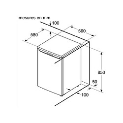 Avis Réfrigérateur table top 56cm 120l - ktl15nwfa - BOSCH