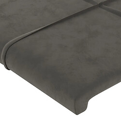 Avis vidaXL Tête de lit avec oreilles Gris foncé 93x23x118/128 cm Velours