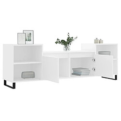 Acheter Maison Chic Meuble TV scandinave - Banc TV pour salon Blanc 160x35x55 cm Bois d'ingénierie -MN58026