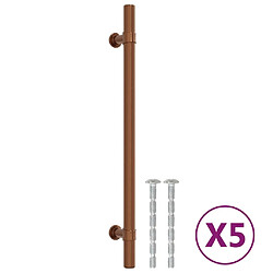 vidaXL Poignées d'armoire 5 pcs bronze 192 mm acier inoxydable