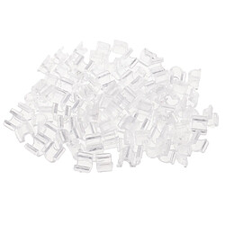 100pcs clair caoutchouc ponyholder perles réglage constatations carré 8x9x12mm pas cher