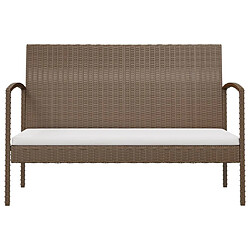 Acheter Maison Chic Salon de jardin 8 pcs + coussins - Mobilier/Meubles de jardin - Table et chaises d'extérieur résine tressée marron -MN73453