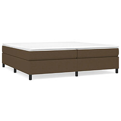 vidaXL Sommier à lattes de lit avec matelas Marron foncé 200x200 cm