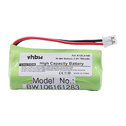 vhbw Batterie NI-MH 700mAh (2.4V) compatible pour Siemens Gigaset A120, A140, A145, A160, A165, A240, A245, A260, A265.