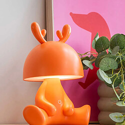 LEITMOTIV Lampe à poser en plastique LED Deer orange.