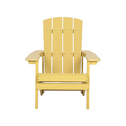 Acheter Beliani Chaise de jardin ADIRONDACK Bois d'ingénierie Jaune