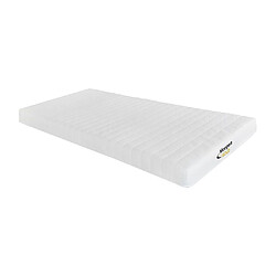 Vente-Unique Ensemble 90 x 190 cm sommier coffre blanc + matelas mousse 7 zones ép.12cm - STELO KIDS de MORGENGOLD