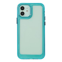 Coque en TPU + acrylique anti-chute, transparent, hybride bleu pour votre Apple iPhone 12/12 Pro 6.1 pouces