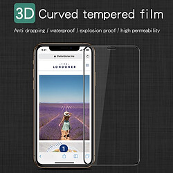 Wewoo Film en verre trempé pour écran incurvé anti-déflagrant 3D 9H pour iPhone XS (noir)