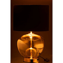 Avis Dansmamaison Lampe Transparente Verre/Textile Or/Noir