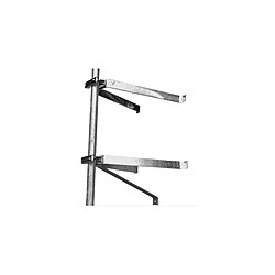 HDSAT PAIRE D'ETRIERS FIXATION MURALE EN U POUR MÂT DÉPORT 50 CM mat antenne tnt parabole