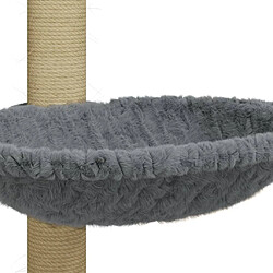 Helloshop26 Arbre à chat meuble tour grimper jouet grattage grattoir escalade plateforme avec griffoir en sisal clair 74 cm gris 02_0022441 pas cher