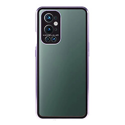 Coque en métal Cadre d'installation de serrure magnétique violet pour votre OnePlus 9 Pro