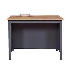 Acheter Pegane Meuble de cuisine en bois coloris anthracite / Artisan Chêne - longueur 124 x profondeur 75 x hauteur 91 cm