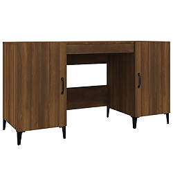 Maison Chic Bureau,Table de travail,bureau de travail pour chambre Chêne marron 140x50x75 cm Bois d'ingénierie -GKD88626