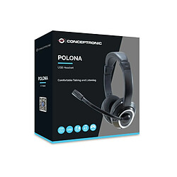 Avis Casque Conceptronic POLONA Blanc Noir