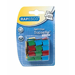 Rapesco Pinces de Recharge Supaclip® 40 Acier (Lot de 50) Multicolores pas cher