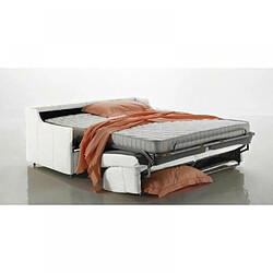 Avis Inside 75 Canapé lit 3 places LUNA convertible EXPRESS 140cm cuir vachette blanc cassé matelas 16 cm