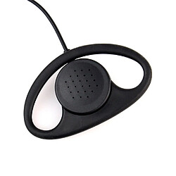 GUPBOO Casque portable One Piece 3.5mm Jack incurvé D Shape Casque d'écoute Seulement deux radios Talkie Walkie Crochet d'oreille