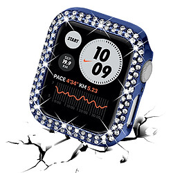 Coque en TPU décor strass, anti-rayures, bleu pour votre Apple Watch Series 6/5/4/SE 44mm