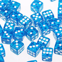 Acheter 50pcs Acrylique Dés à Six Faces Dés 12 Mm D6 Pour Du0026D DnD RPG Party Game Bleu