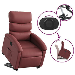 Acheter vidaXL Fauteuil inclinable Rouge bordeaux Similicuir