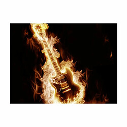 Paris Prix Papier Peint Guitare en Flammes 154 x 200 cm