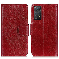 Etui en PU texture nappa, rouge pour votre Xiaomi Redmi Note 11 Pro 5G (Qualcomm)/Note 11 Pro 4G (MediaTek)