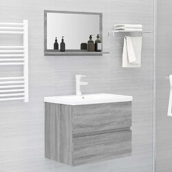 Acheter vidaXL Miroir de bain Sonoma gris 60x10,5x37 cm Bois d'ingénierie