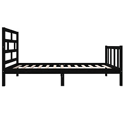 Acheter vidaXL Cadre de lit sans matelas noir bois massif 100x200 cm