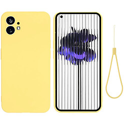 Coque en silicone antichoc, anti-rayures avec sangle pour votre Nothing phone (1) 5G - jaune