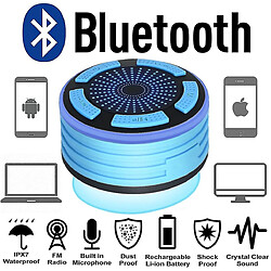 Acheter Universal Conférencier de douche Coscelia, IPX7 Bluetooth étanche Bluetooth En haut-parleur radio sans fil avec son haute définition, subwoofer, radio FM et couleur L