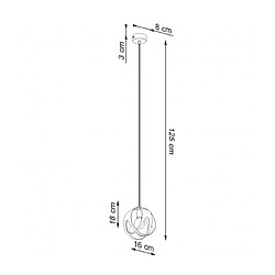 Acheter Luminaire Center Suspension Tulos Spherical Acier blanc 1 ampoule 125cm