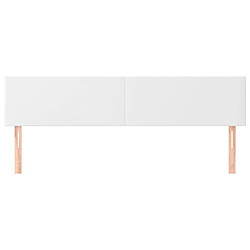 Avis Maison Chic Lot de 2 Têtes de lit design Blanc pour chambre - Décoration de lit 90x5x78/88 cm Similicuir -MN70118