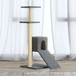 vidaXL Arbre à chat avec griffoirs en sisal Gris clair 92 cm