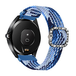 Bracelet en nylon tressée réglable en strass de 22 mm myrtille pour votre Samsung Gear S3 Classic/S3 Frontier/Galaxy Watch 46mm