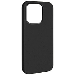 Avizar Coque pour iPhone 15 Pro Silicone Anti-traces Recyclable Classic Case Bio Noir