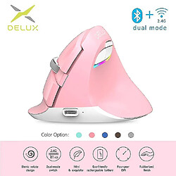 Universal Souris sans fil Cliquez sur des souris d'ordinateur vertical (rose)