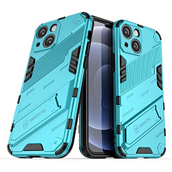 Coque en TPU double couche robuste avec béquille bleu clair pour votre Apple iPhone 13 mini 5.4 pouces