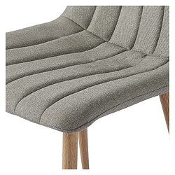 Acheter Moloo CARLA - Chaise scandinave tissu lin pieds métal effet bois(x4)