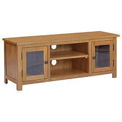 Maison Chic Meuble TV scandinave - Banc TV pour salon 110x35x44 cm Bois de chêne massif -MN83686