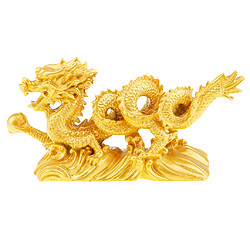 dragon chinois fengshui figurine statue ornements décor à la maison artisanat or