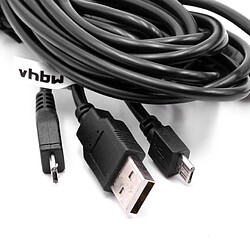 vhbw Câble de recharge en Y Micro-USB Diviseur extra long 3.41m par ex. compatible avec Sony PS4 DualShock 4 Controller