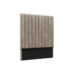 Avis Vente-Unique Tête de lit coutures verticales - 110 cm - Tissu - Taupe - SARAH