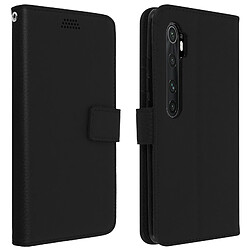 Avizar Housse Xiaomi Mi Note 10 Lite Étui Folio Porte-carte Fonction Support Vidéo noir