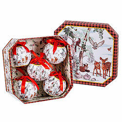 BigBuy Christmas Boules de Noël Multicouleur Papier Polyfoam animaux 7,5 x 7,5 x 7,5 cm (5 Unités)