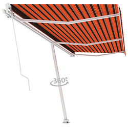 Avis Maison Chic Auvent manuel rétractable,Store manuel de porte sur pied 600x300 cm Orange et marron -GKD11712