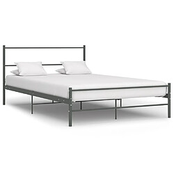 vidaXL Cadre de lit sans matelas gris métal 120x200 cm